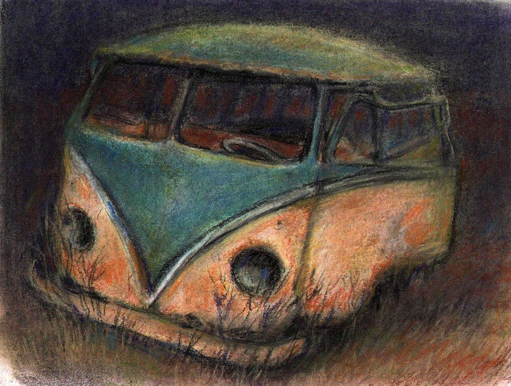 Do you know the year of this junkyard VW bus